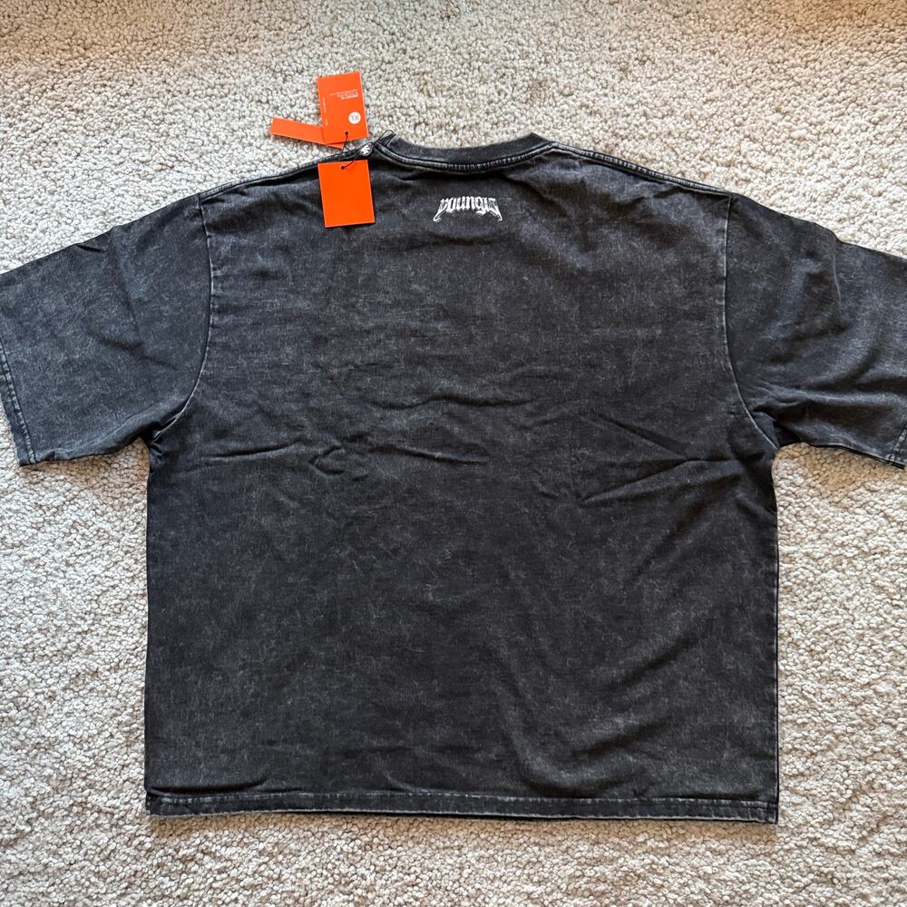 Men's YoungLA 4071 Guardian of Chaos Gods and Heroes T, NWT, XL, BlackWash - Picture 2 of 8